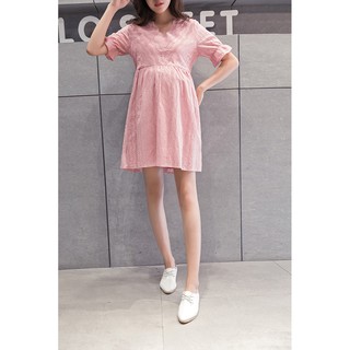 Váy Bầu Ren Trắng S02
