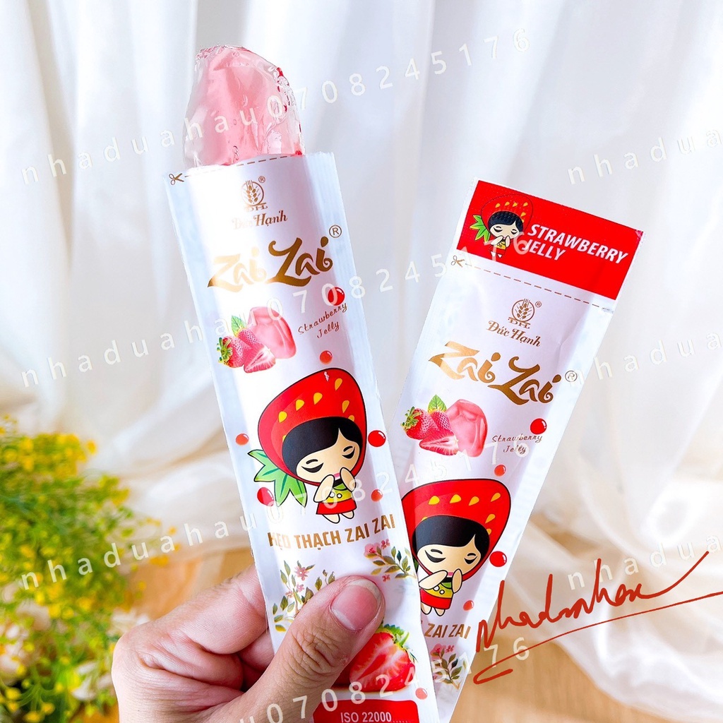 Một ký kẹo thạch ZaiZai mix 5 vị dâu/đào/me/khoai môn/xoài hàng cty VN chất lượng cao bao ngon