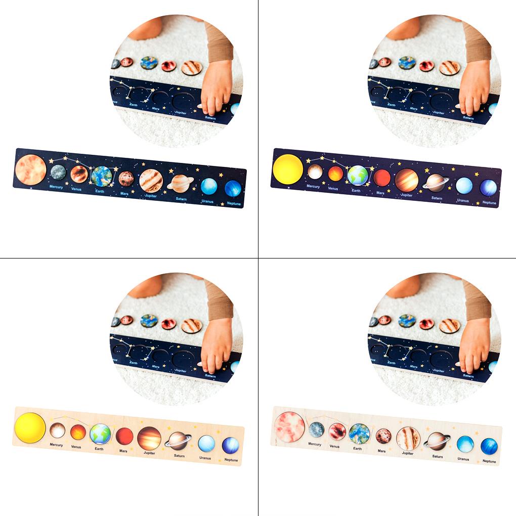 [Mapde] Educational Toy Wood Interactive Toys Preschool Planets Board Training Teaching Learning Plaything Gifts Girls