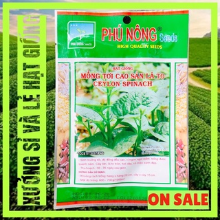 Gói 20GR Hạt Giống Rau mồng tơi Phú Nông, Loại cao sản, sinh trưởng mạnh