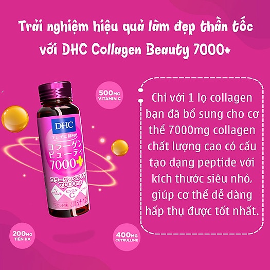 Nước DHC Collagen Beauty 7000 Plus Nhật Bản (10 chai x 50ml)