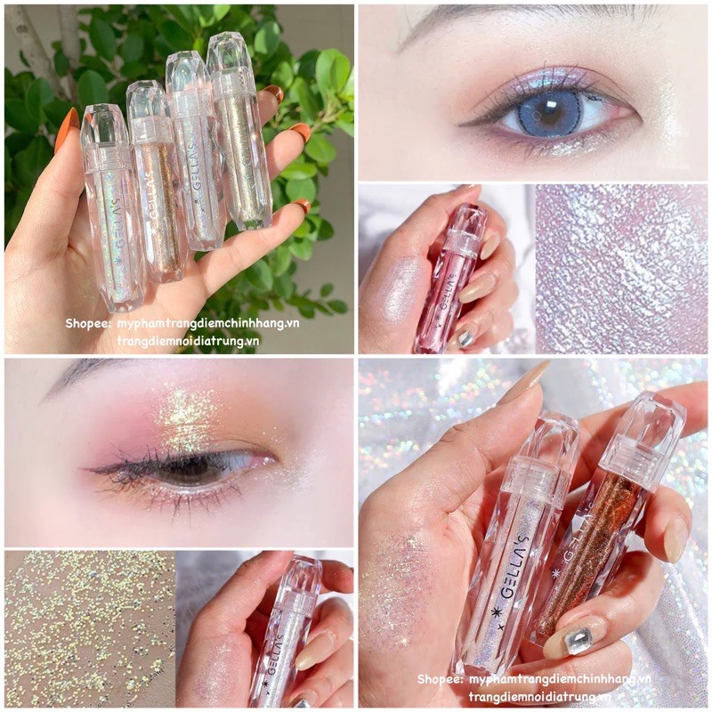 Nhũ Kim Tuyến Mắt Crystal Star Dupe Stila Nội Địa Trung - Nhũ Mắt Cream Liquid Eyeshadow