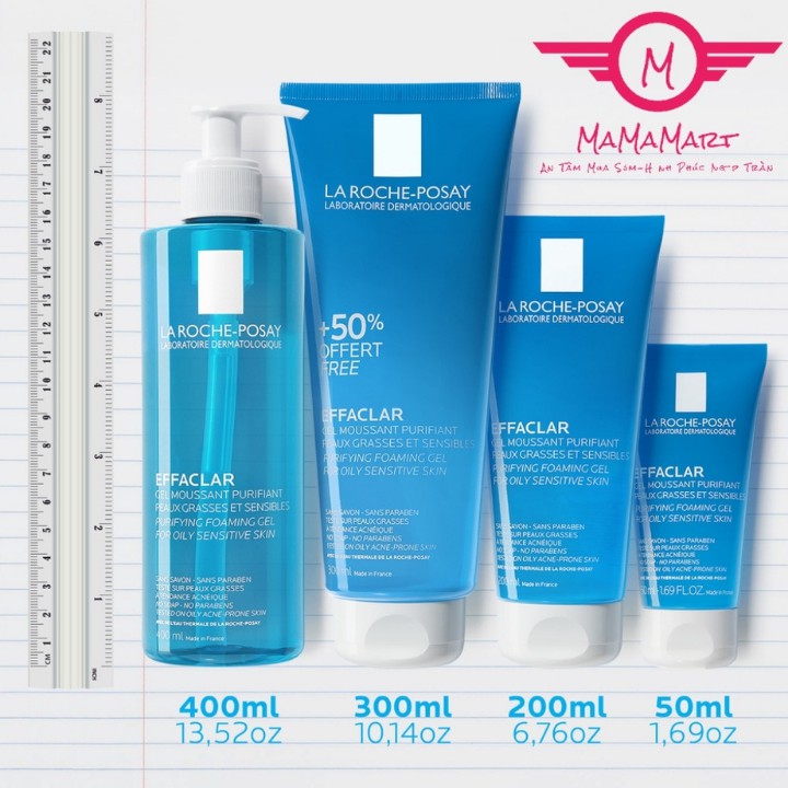 Sữa rửa mặt La Roche Posay Effaclar 400ml -Sữa rửa mặt tạo bọt làm sạch sâu dưỡng trắng cho da dầu da nhạy cảm (Pháp) | BigBuy360 - bigbuy360.vn
