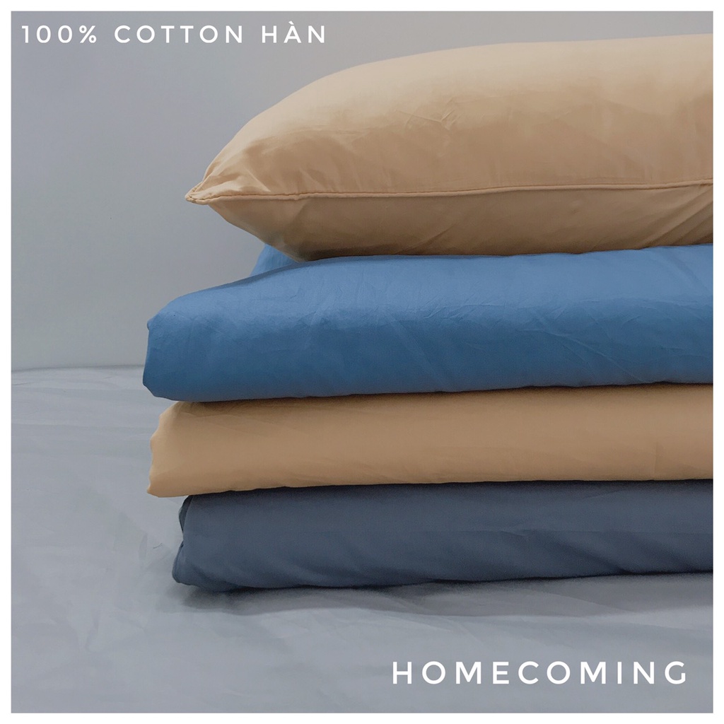Vỏ chăn mền trơn Cotton Hàn 100% Kích thước 2mx2m2 thương hiệu Homecoming