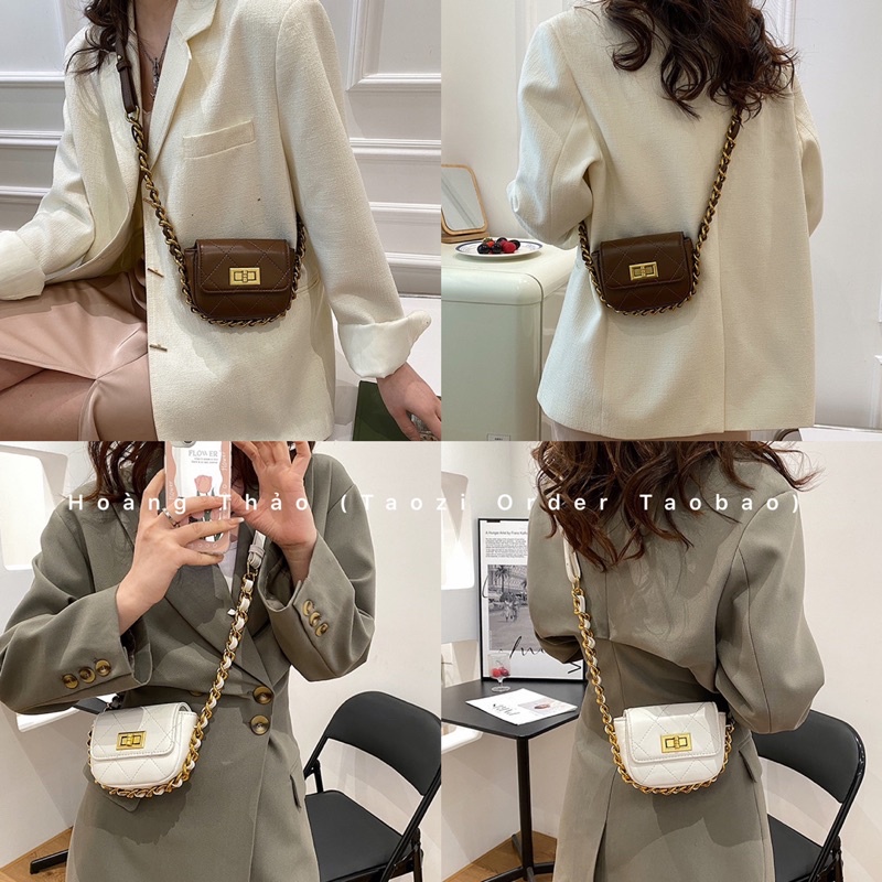 Túi xách mini đeo chéo dây xích to siêu đẹp hàng cao cấp thời trang nữ mùa hè 2022