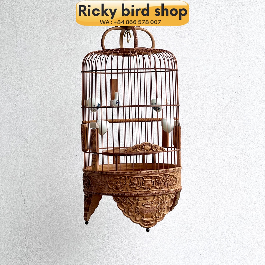 Lồng chim tre, Puteh bird cage -  Teapot 01 design