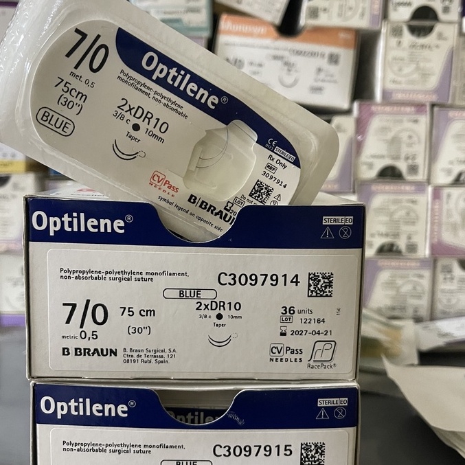 Chỉ thẩm mỹ 2 kim Optilene 7/0