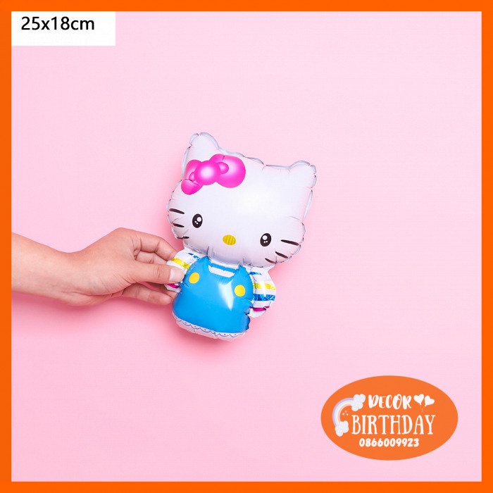 Bóng Kitty, Công Chúa Bale FREESHIP Trang Trí Sinh Nhật Bé Gái, Bóng Dày Dặn Đáng yêu