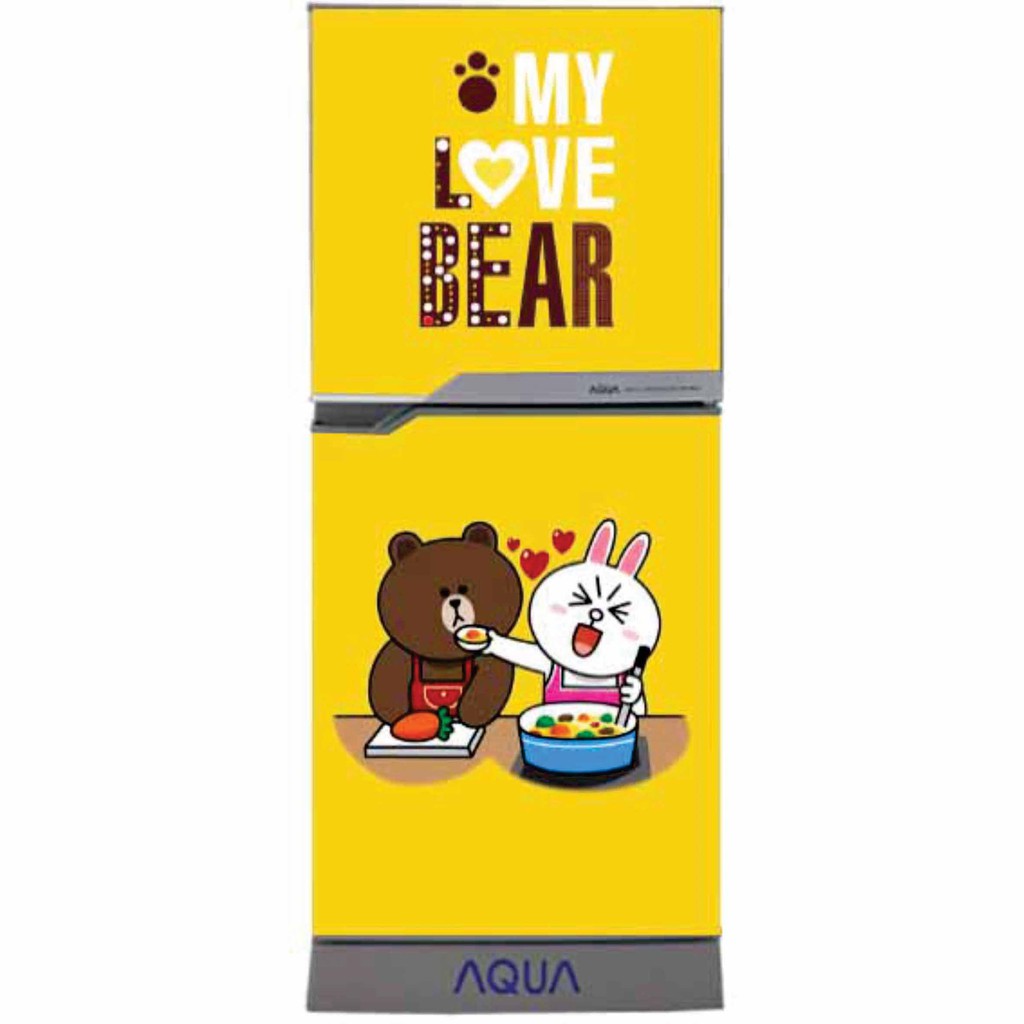 Decal dán trang trí tủ lạnh brown and cony(60cm x 130cm)