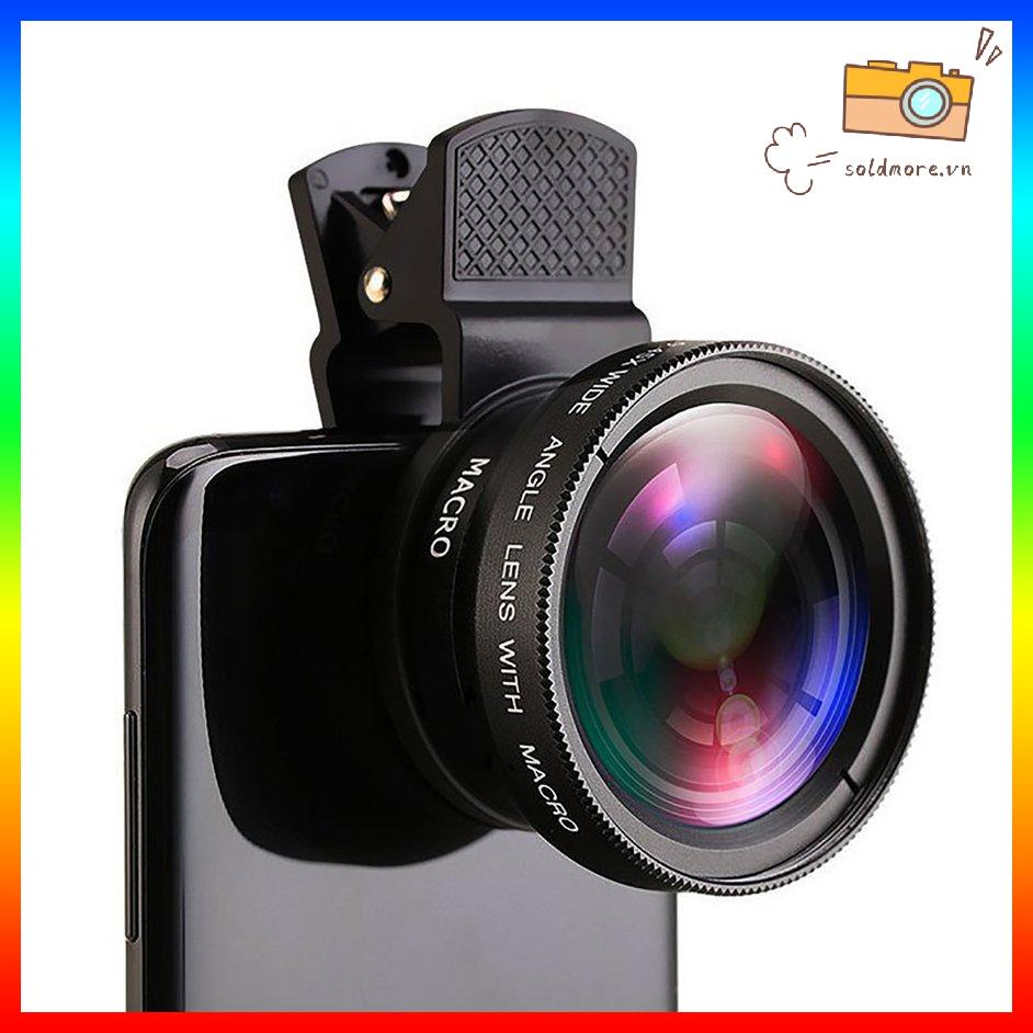 External Lens 2-in-1 Mobile Phone Lens 0.45x Wide Angle Lens 12.5x Macro Lens