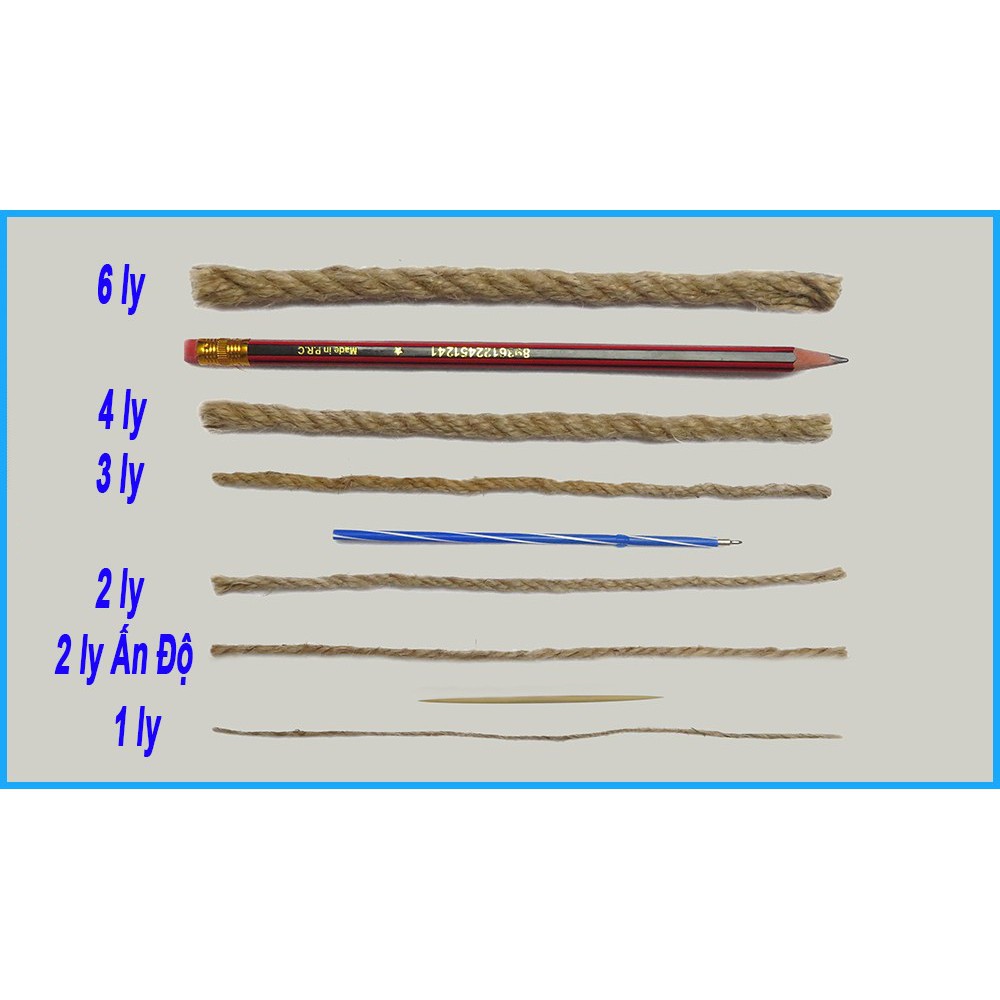 Cuộn Dây thừng  trang trí Handmade 100m loại 2mm