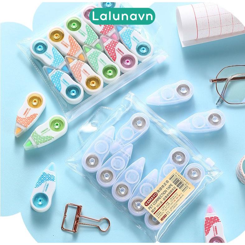 Bút xóa kéo Yamayo Lalunavn trong suốt/nhiều màu 8M*6=48M cho sổ tay ghi chép văn phòng phẩm - A63