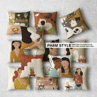 GỐI TRANG TRÍ SOFA  ABSTRACT GIRL (No01 - No20) (45x45cm)