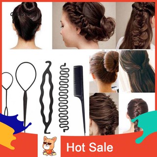 Bộ 5 món dụng cụ lược/móc/que/kim tạo kiểu tóc cho nữ