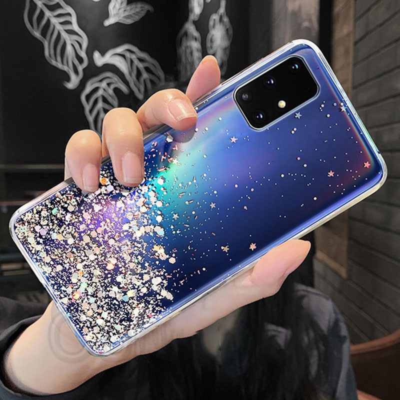 Ốp Điện Thoại Mềm Hình Ngôi Sao Lấp Lánh Cho Samsung A53 A33 A23 A13 A03 Core A52S A52 A72 A32 4G 5G A51 A71 A50 A50S A30S