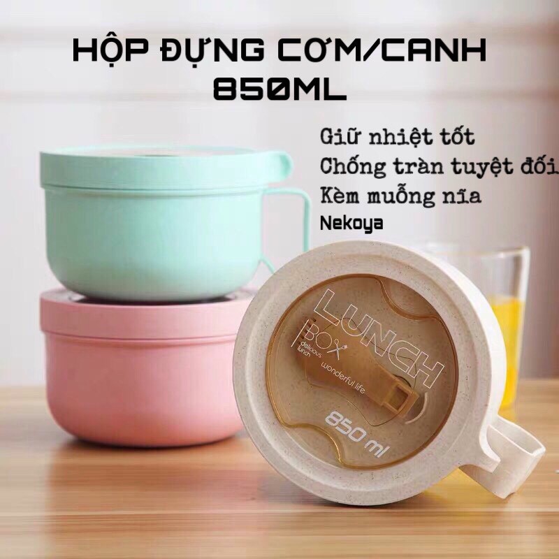 [ĐỘC QUYỀN]_Tô Úp Mì Chống Tràn Giữ Nhiệt Cao Cấp 850ML (Kèm Muỗng Nĩa) | BigBuy360 - bigbuy360.vn