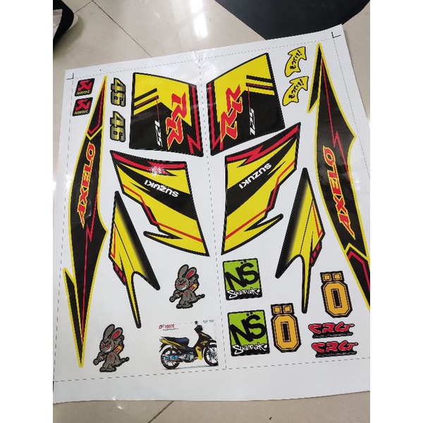 Tem Rời Suzuki Axelo 125 Vàng Đen - Ms Q-19076