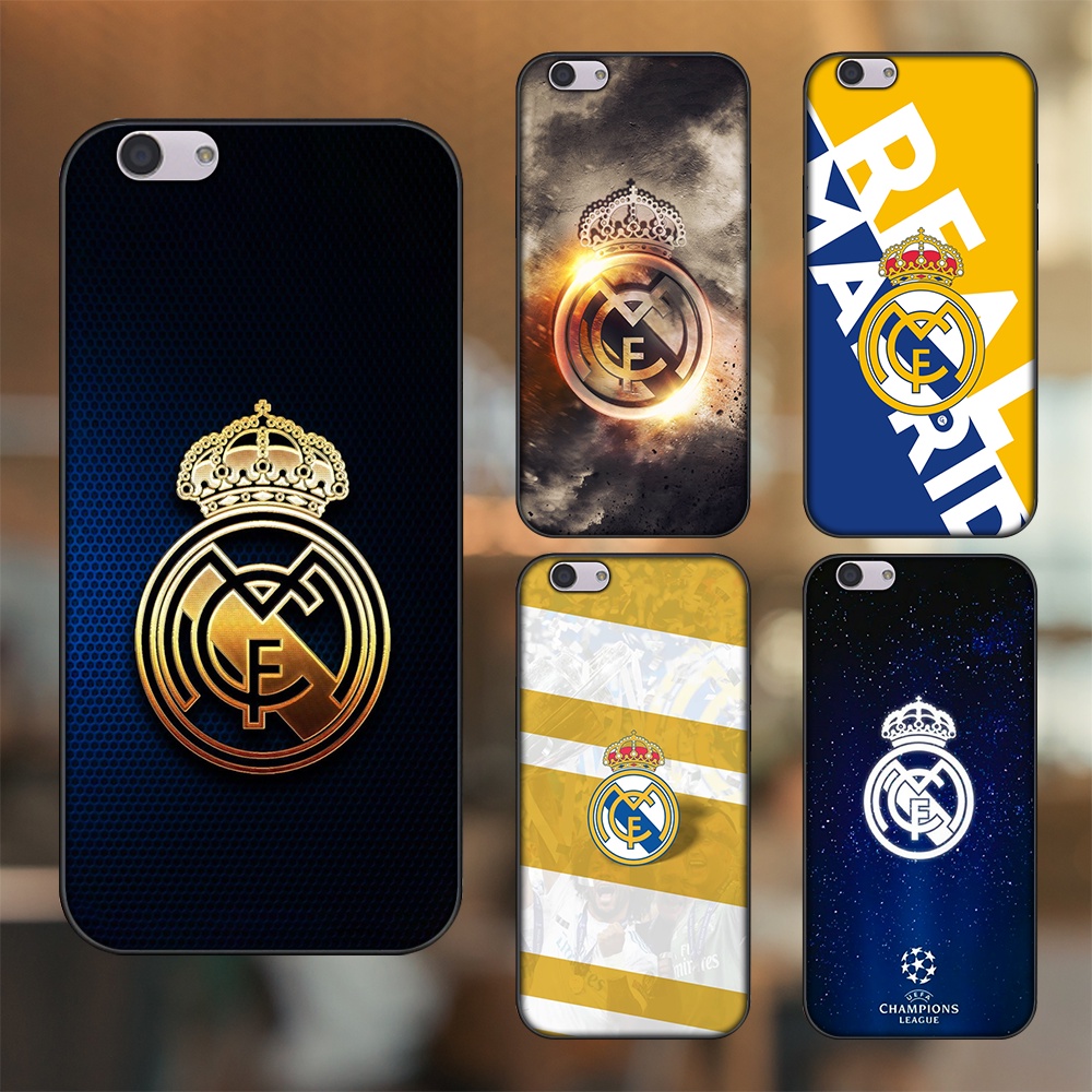 Ốp lưng Oppo F1s, F3, F3 Plus viền đen in hình Real Madrid