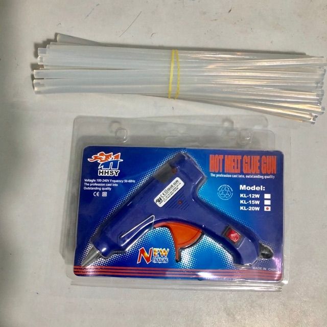 Combo súng bắn keo nhỏ 20w tặng 10 ken nến nhỏ silicon dài 25cm