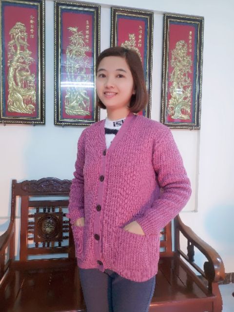 Áo len (dày tim) cổ tim cho người lớn tuổi, người già, cho bà, cho mẹ - Made in VN | BigBuy360 - bigbuy360.vn