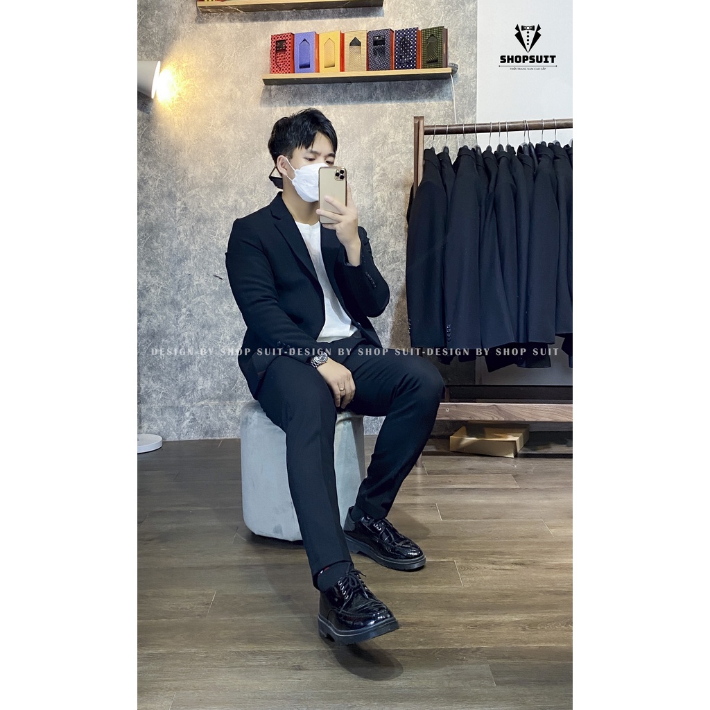Áo Blazer Nam phong cách Hàn Quốc,chất liệu tuyết mưa, dáng áo 1 cúc, hàng 2 lớp đẹp | BigBuy360 - bigbuy360.vn