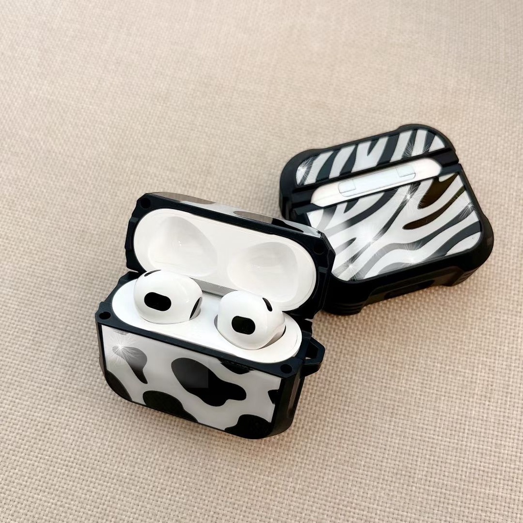 Vỏ Bảo Vệ Hộp Sạc Tai Nghe Bluetooth Bằng tpu Mềm Họa Tiết Ngựa Vằn Cho airpods 1 / 2 pro 3