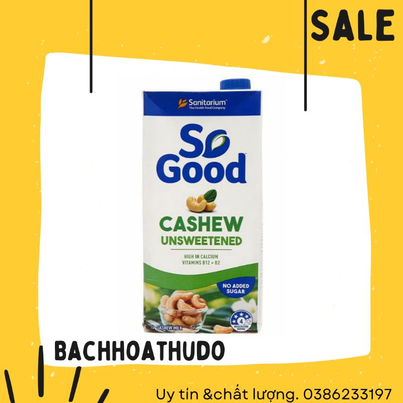 Sữa hạt điều không đường So Good hộp 1 lít