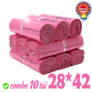 [MÀU THƯƠNG HIỆU] 10 Túi Đóng Gói Hàng Tự Dính Hồng 28x42cm Chất Lượng Nổi Bật