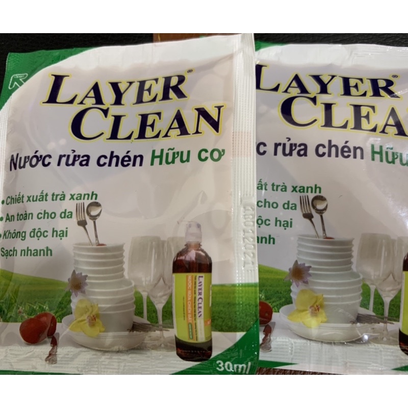 Tặng dùng thử 3 gói nước rửa chén bát layer clean