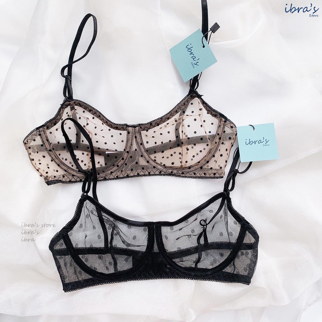 Áo ngực ren bi xuyên thấu sexy, Áo ngực mỏng quyến rũ, áo ngực ren IBRA'S STORE #a009