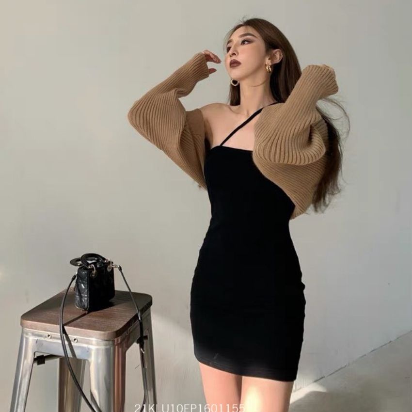 Áo khoác len nữ croptop tay cánh dơi dày dặn, áo cardigan phong cách ulzzang Fmstyle Saigon 21KLU10EP1601 | BigBuy360 - bigbuy360.vn