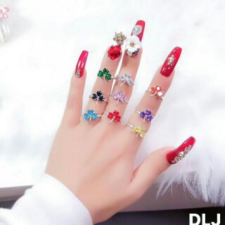 Nhẫn cỏ 3 lá đủ màu