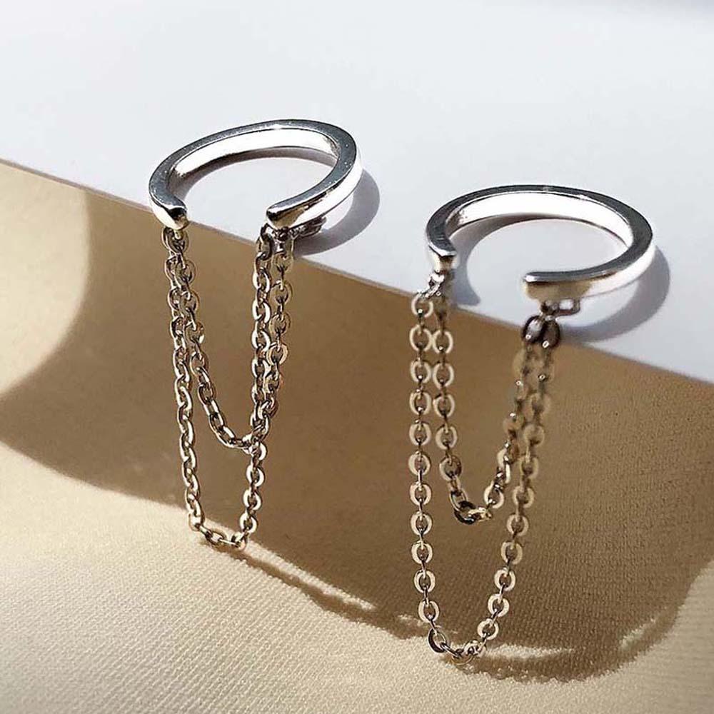 Bông Tai Dạng Kẹp Hình Tròn Cá Tính Cho Nữ|Khuyên Tai Dạng Kẹp Không Xỏ Lỗ Dạng Chuỗi Tua Rua Màu Sắc