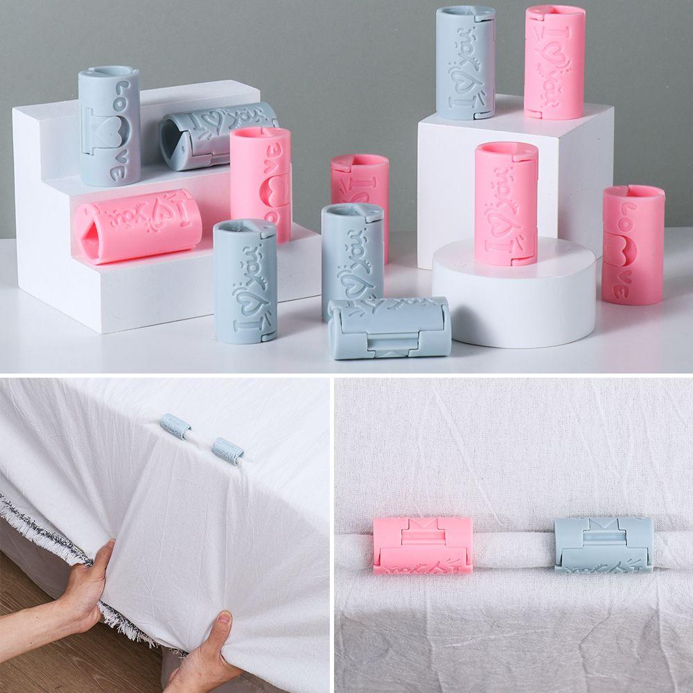 KUNHEV Set 6 Kẹp Cố Định Ga Trải Giường Không Kim Vô Hình