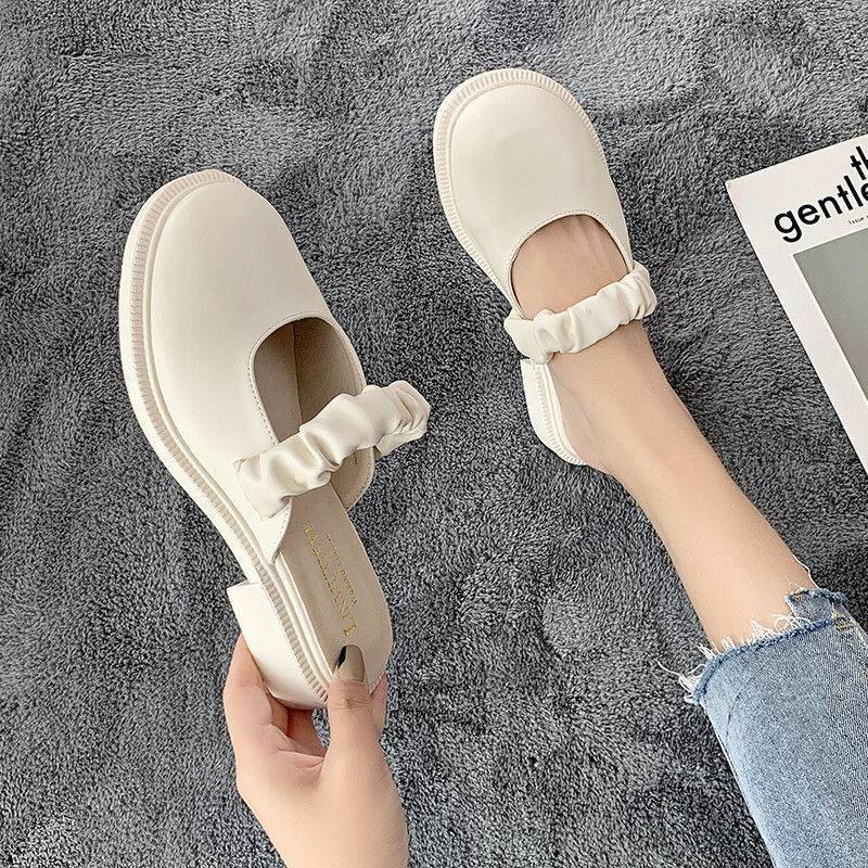 Giày Sục Nữ Bít Mũi Quai Nhún Da Mềm Thời Trang mã S38