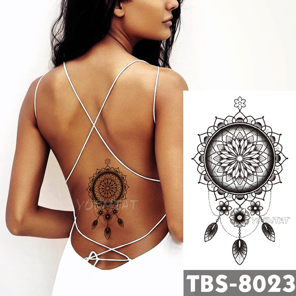 Hình Xăm Dán Tạm Thời Hình Dreamcatcher 12x19cm Chống Nước Độc Đáo