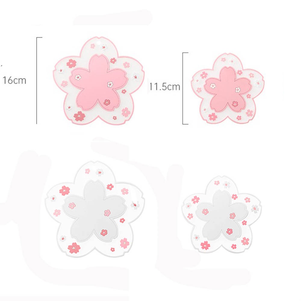YIYU Miếng Lót Ly Pvc Chống Trượt Cách Nhiệt In Hình Hoa Anh Đào Thông Dụng