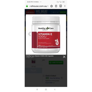 Vitamin e healthy care 500iu 200v