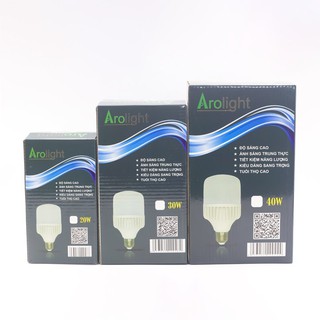 Bóng đèn LED Búp Trụ Nhôm Kín Nước 20w 30w 40w 65w Arolight Siêu Sáng, Siêu Bền, Bảo hành Chính hãng 2 năm