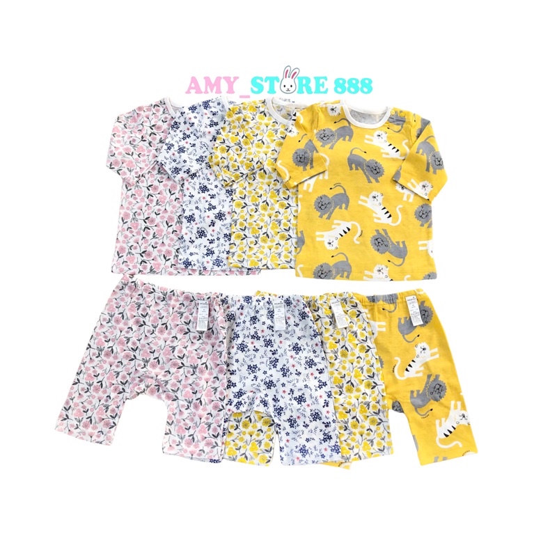 Bộ cộc hè Moimoln xuất Hàn bé trai bé gái tay lửng chất cotton thoáng mát thấm hút mồ hôi-Amystores