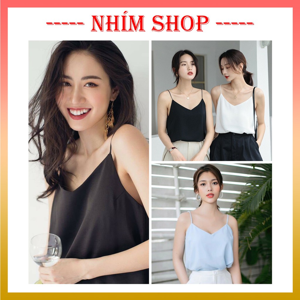 Áo 2 dây Hàn Quốc ♥️ Áo hai dây kiểu dáng ulzzang, áo 2 dây voan nhiều màu ♥️ Áo 2 dây hot hit dễ phối - NhimShop HD08