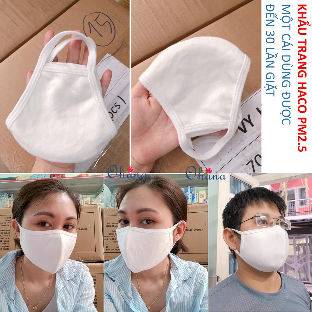 [Hot] Combo 5 Khẩu trang kháng khuẩn HACO PM2.5