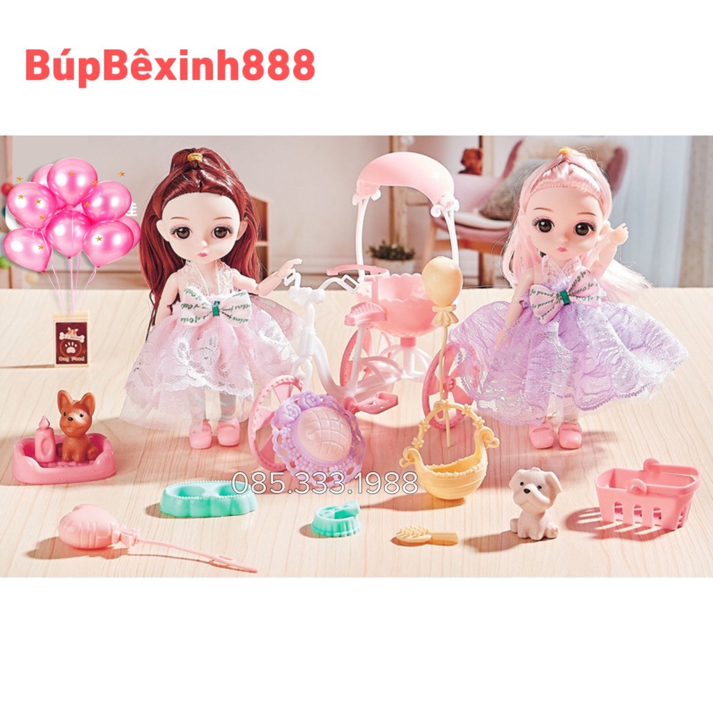 Hộp Búp Bê Barbie 16cm Kèm Nhiều Phụ Kiện Xinh Giao Váy Ngẫu Nhiên 200 Đồ Chơi Cho Bé Gái Búp Bê Xinh 888