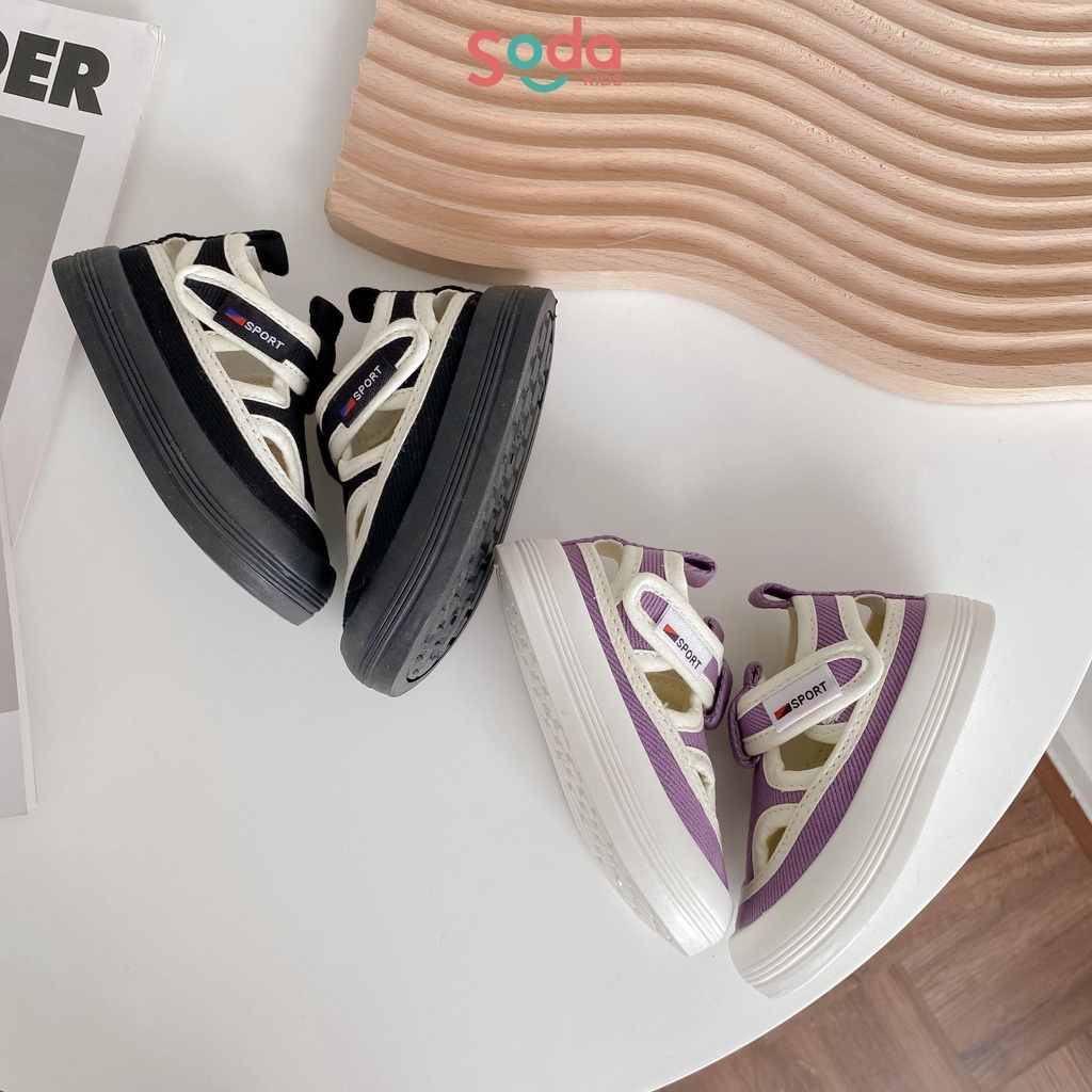 Giày trẻ em SODA KIDS đế bánh mì năng động, chất liệu vải canvas