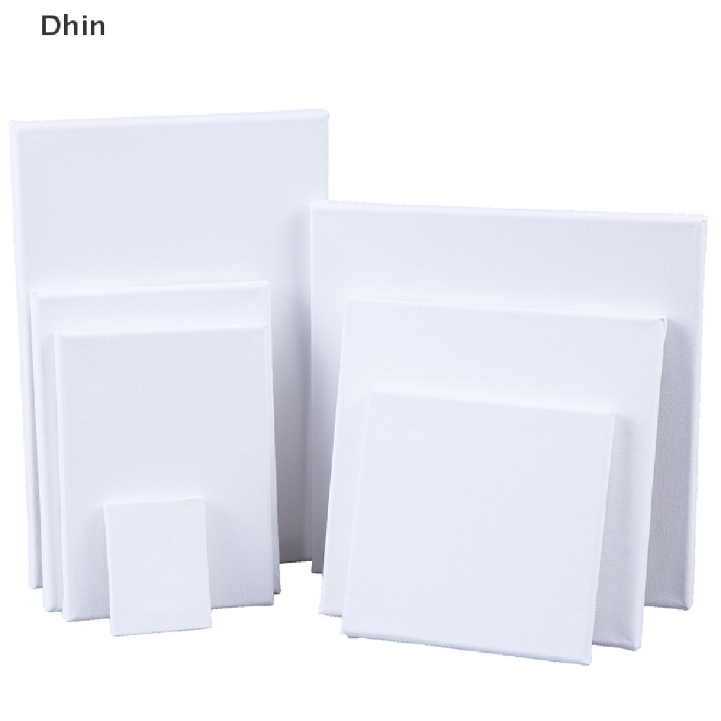 [Dhin] Bảng Vẽ Tranh Sơn Dầu Nghệ Thuật Vải Canvas Mini Màu Trắng Trơn Co Giãn