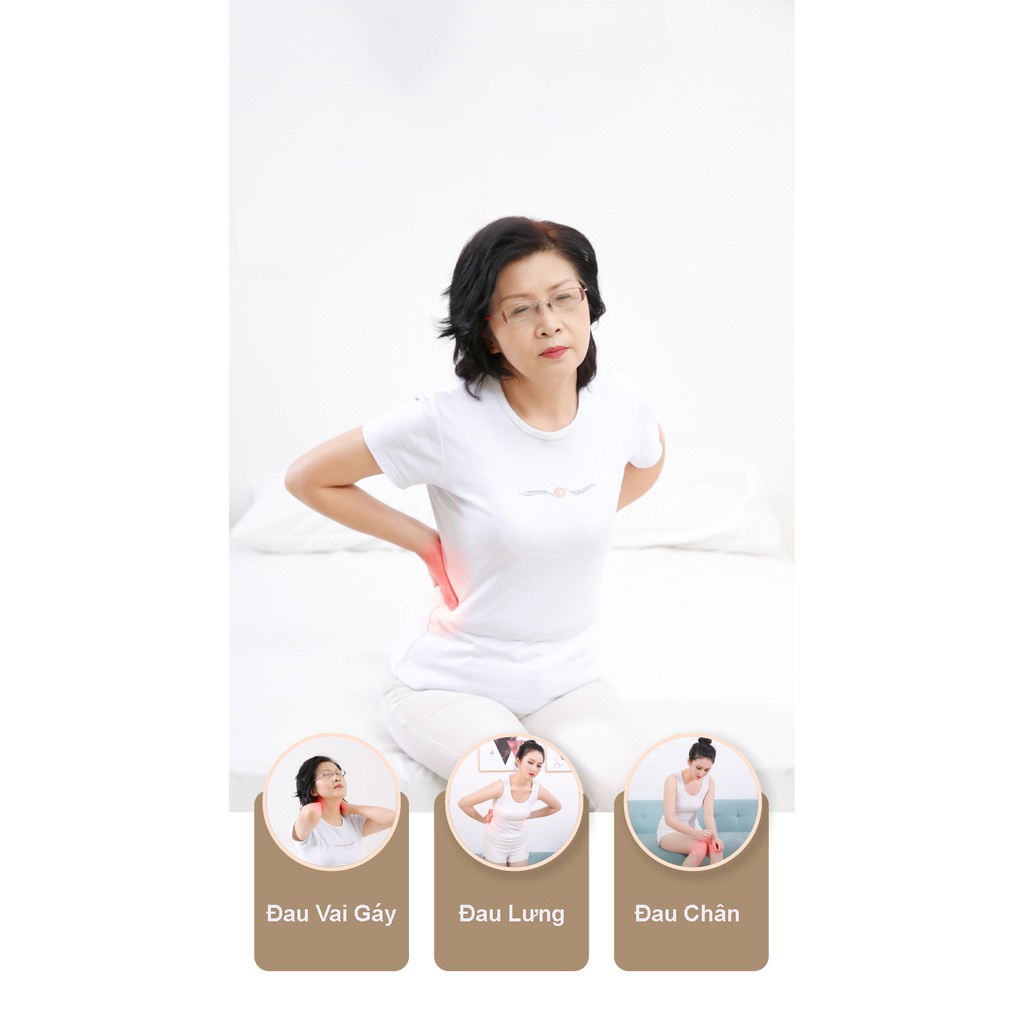 Thảm đệm massage trị liệu đa chức năng - Model C002A, giảm đau vai gáy chống đau lưng nhức mỏi, xông hơi bằng thảo mộc