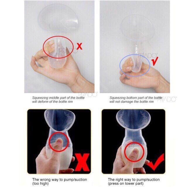 Phễu hứng sức rảnh tay Silicon Breast Pump (kèm nắp và đế)