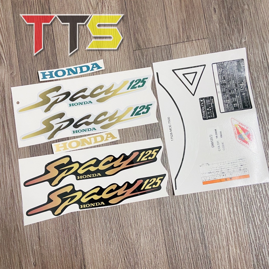 ( Huyền thoại ) Bộ tem xe Honda SPACY kèm tem thông số dán cho xe các đời 1998, 1999, 2000