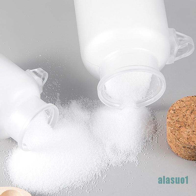 (Hàng Mới Về) Set 1 Hũ Nhựa Đựng Gia Vị Kèm Muỗng Gỗ Tiện Lợi Cho Phòng Tắm