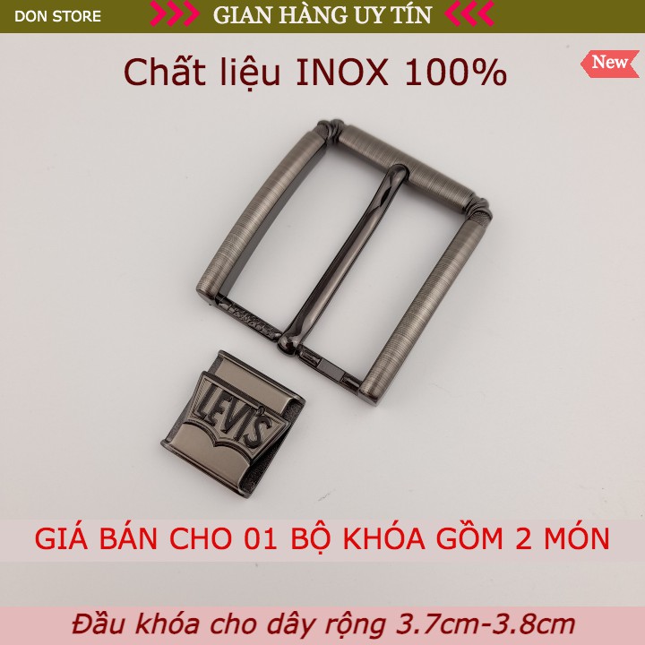 [INOX 100%] Đầu Khóa Dây Nịt Kiểu Kim Cài Cho Dây Rộng 3.6-3.8cm Hàng Loại Tốt Có Bán Sỉ SLL